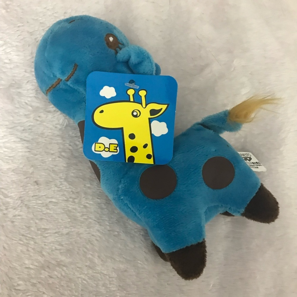 Banpresto D.E. Blue & Brown Spots Giraffe Plush Stuffed Animal Toy New